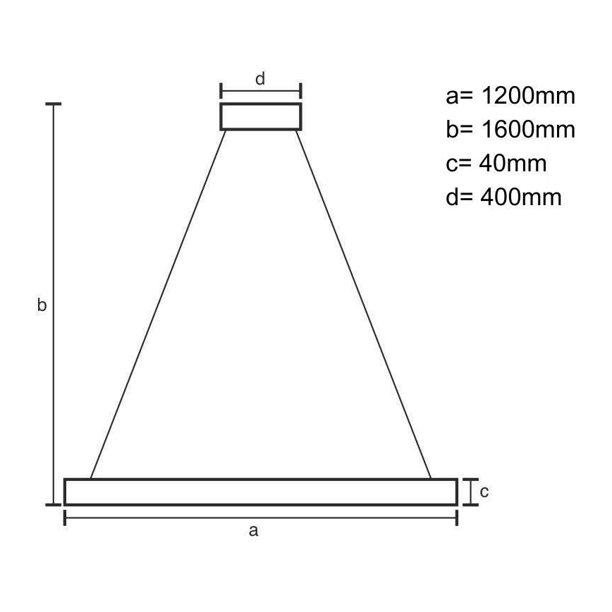 Candeeiro suspenso LED LED/22W/230V 4000K 120 cm cinza/madeira maciça