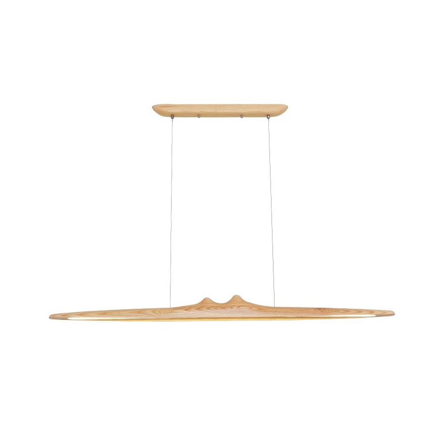 Candeeiro suspenso LED LED/22W/230V 4000K 120 cm cinza/madeira maciça