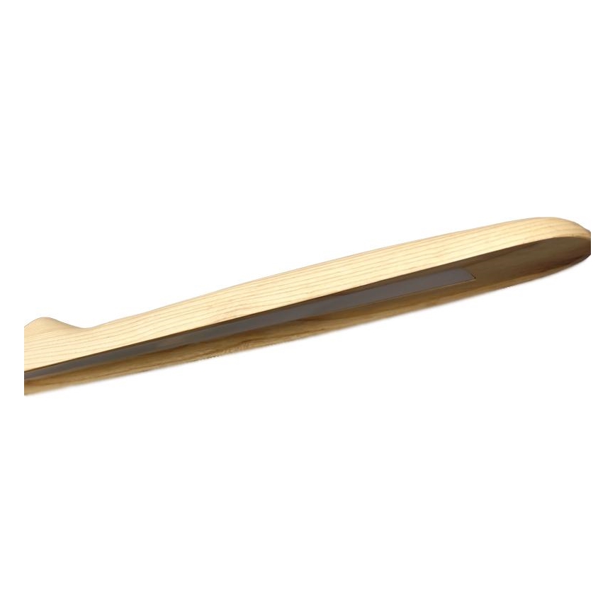 Candeeiro suspenso LED LED/22W/230V 4000K 120 cm cinza/madeira maciça