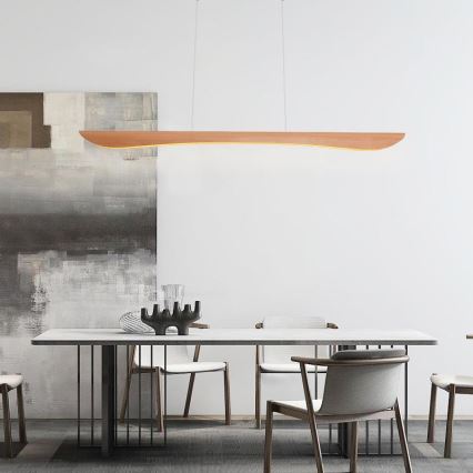 Candeeiro suspenso LED LED/22W/230V 4000K 120 cm faia/madeira maciça