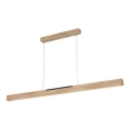 Candeeiro suspenso LED LED/22W/230V 4000K 120 cm pinho/madeira maciça