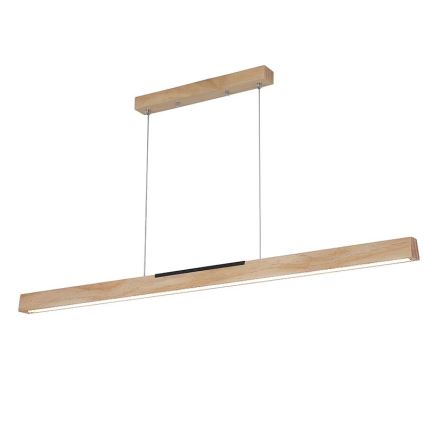 Candeeiro suspenso LED LED/22W/230V 4000K 120 cm pinho/madeira maciça
