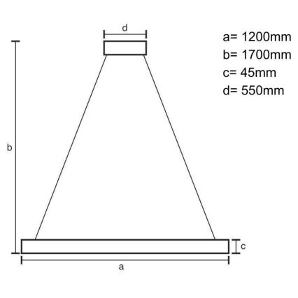 Candeeiro suspenso LED LED/22W/230V 4000K 120 cm pinho/madeira maciça