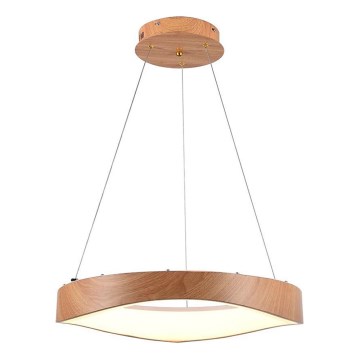 Candeeiro suspenso LED LED/25W/230V 3000K ø 50 cm castanho