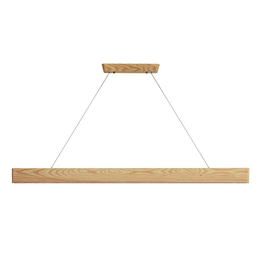 Candeeiro suspenso LED LED/26W/230V 4000K 150 cm cinza/madeira maciça