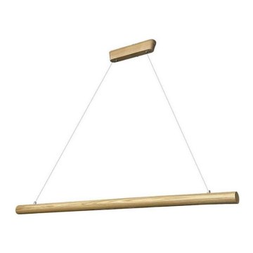 Candeeiro suspenso LED LED/26W/230V 4000K 150 cm cinza/madeira maciça