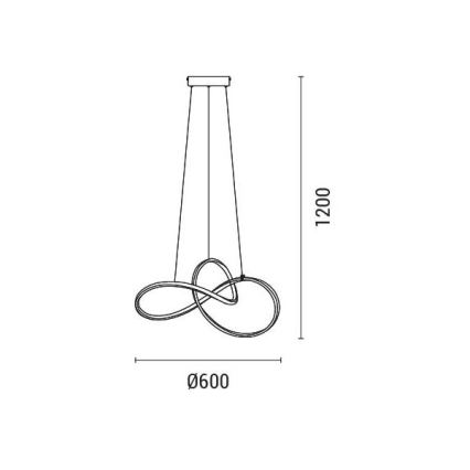 Candeeiro suspenso LED LED/30W/230V 3000K
