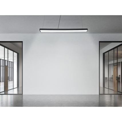 Candeeiro suspenso LED LED/32W/230V 4000K diâmetro 120 cm preto