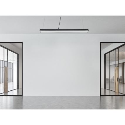 Candeeiro suspenso LED LED/32W/230V 4000K diâmetro 120 cm preto