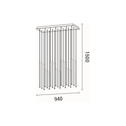 Candeeiro suspenso LED LED/47W/230V 3000K