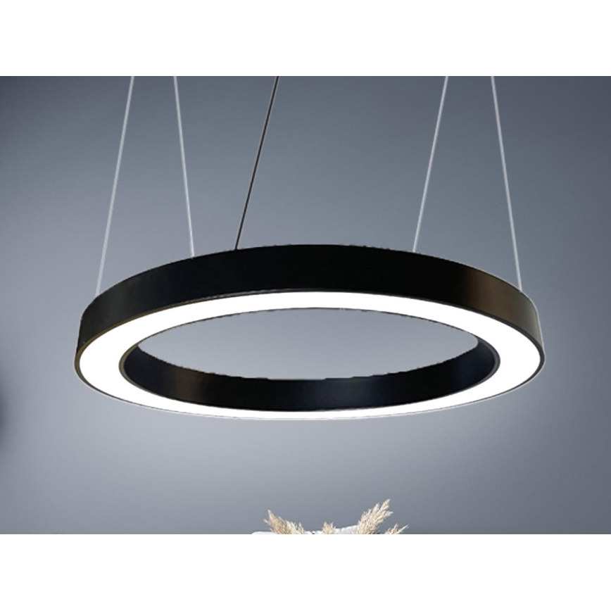 Candeeiro suspenso LED LED/50W/230V 4000K diâmetro 100 cm preto