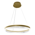 Candeeiro suspenso LED LED/52W/230V diâmetro 60 cm dourado