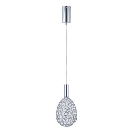 Candeeiro suspenso LED LED/6,3W/230V 3000K cromado brilhante diâmetro 14 cm
