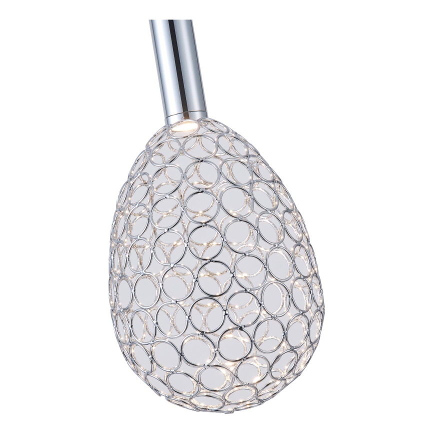 Candeeiro suspenso LED LED/6,3W/230V 3000K cromado brilhante diâmetro 14 cm