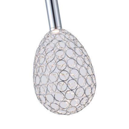 Candeeiro suspenso LED LED/6,3W/230V 3000K cromado brilhante diâmetro 14 cm