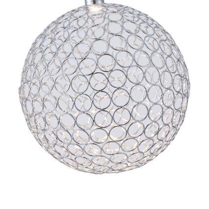 Candeeiro suspenso LED LED/6,3W/230V 3000K cromado brilhante diâmetro 25 cm