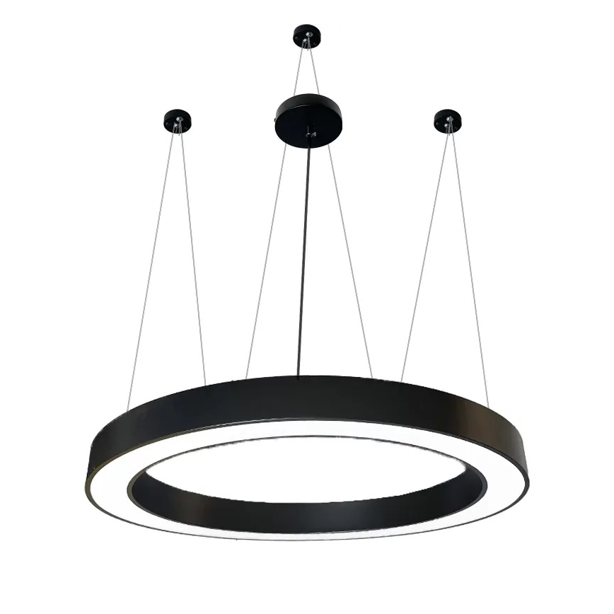 Candeeiro suspenso LED LED/60W/230V 4000K diâmetro 120 cm preto