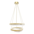Candeeiro suspenso LED LED/85W/230V diâmetro 60 cm dourado