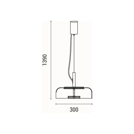 Candeeiro suspenso LED LED/8W/230V 3000K diâmetro 30 cm