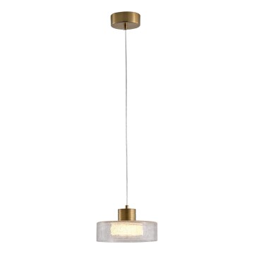 Candeeiro suspenso LED LED/8W/230V 3000K dourado/transparente pr. 20 cm