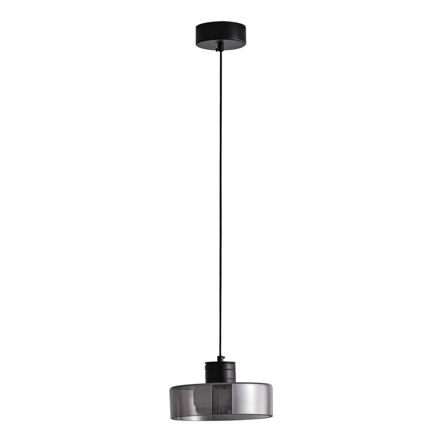 Candeeiro suspenso LED LED/8W/230V 3000K preto/fumado pr. 20 cm