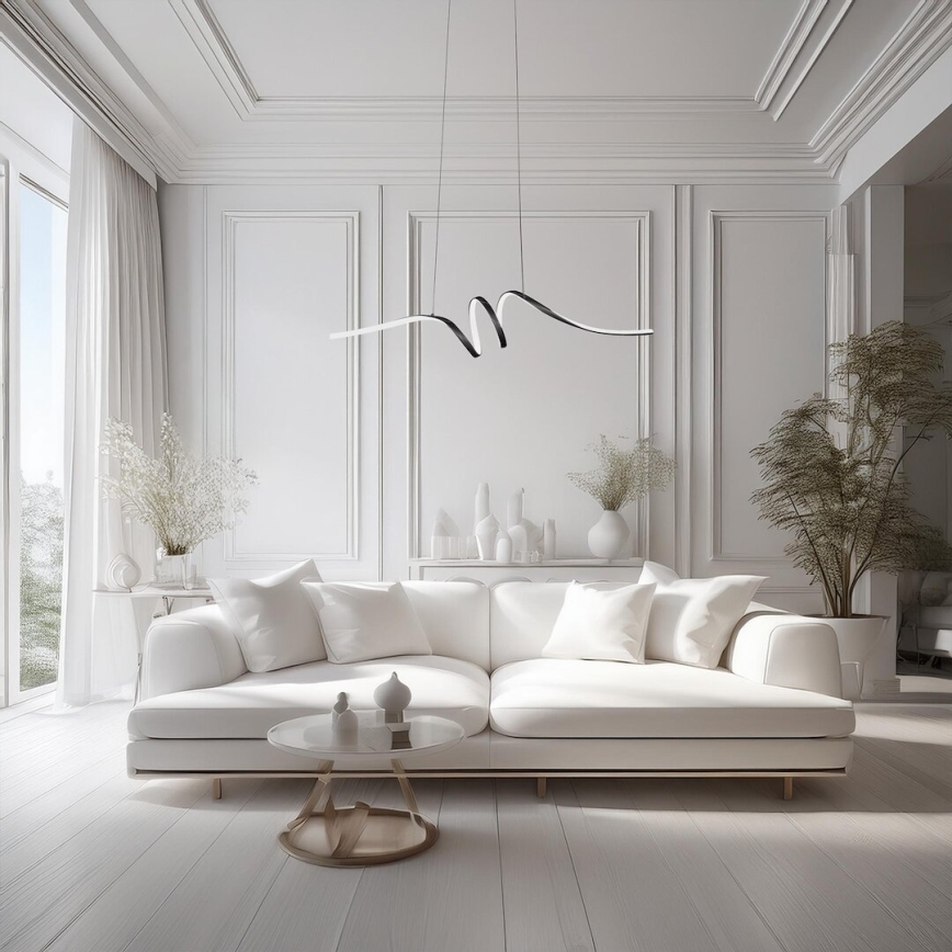 Candeeiro suspenso LED LOOP LED/28W/230V preto