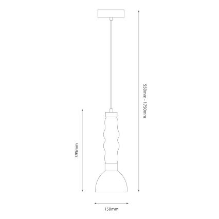 Candeeiro suspenso LED LUCCO LED/13W/230V diâmetro 15 cm dourado