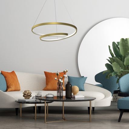 Candeeiro suspenso LED LUCERO LED/48W/230V dourado