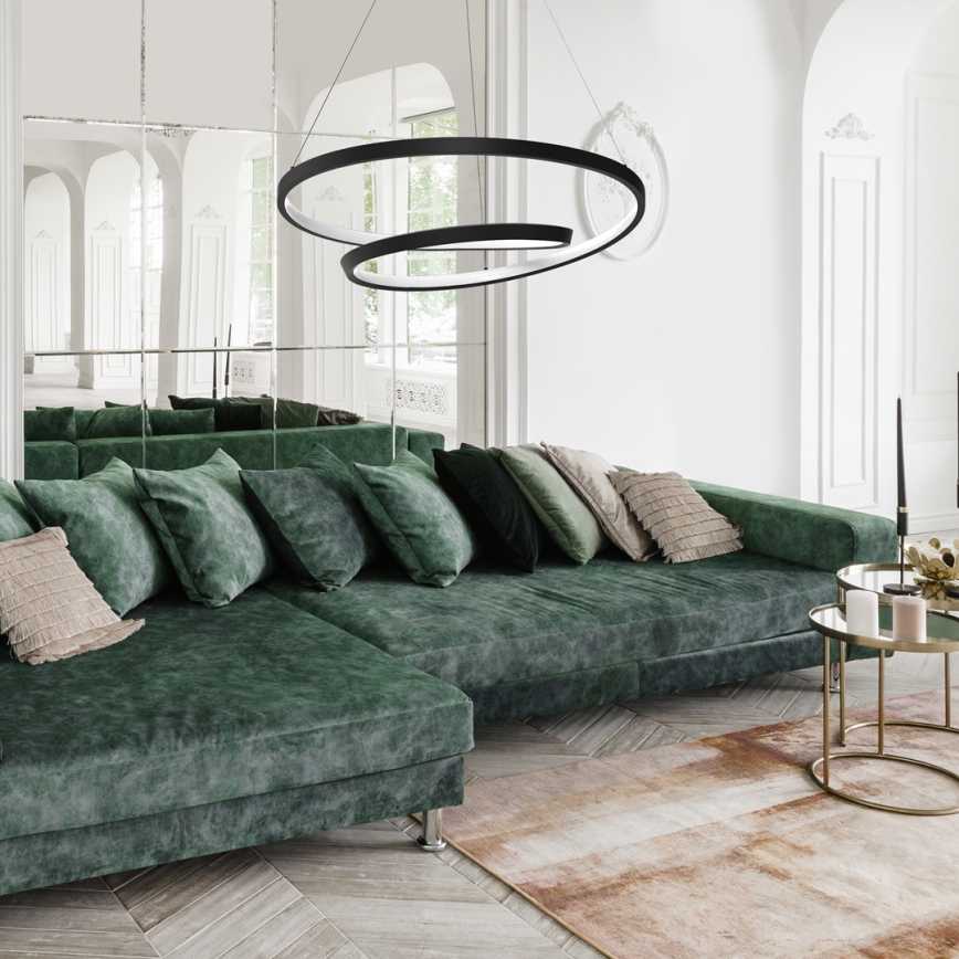 Candeeiro suspenso LED LUCERO LED/48W/230V preto