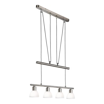 Candeeiro suspenso LED MATTES 4xE14/4W/230V 3000K cromado brilhante