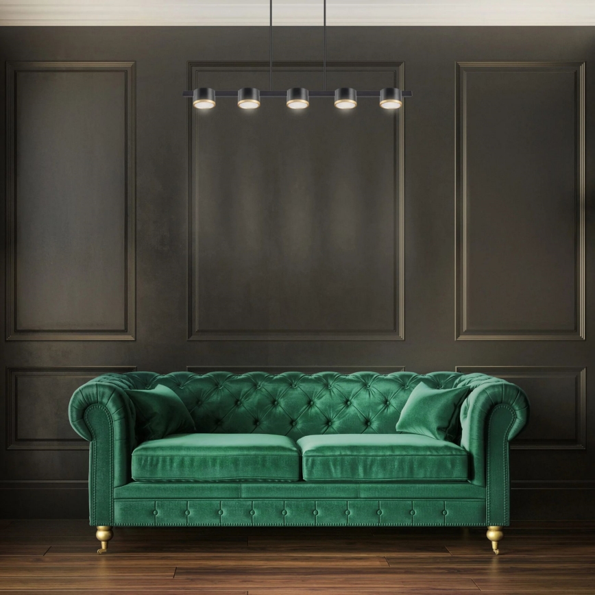 Candeeiro suspenso LED MIRELLA 5xGX53/6W/230V preto