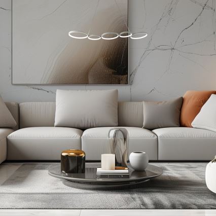 Candeeiro suspenso LED OLYMPIA 5xLED/10W/230V cinzento