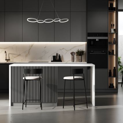 Candeeiro suspenso LED OLYMPIA 5xLED/10W/230V cinzento