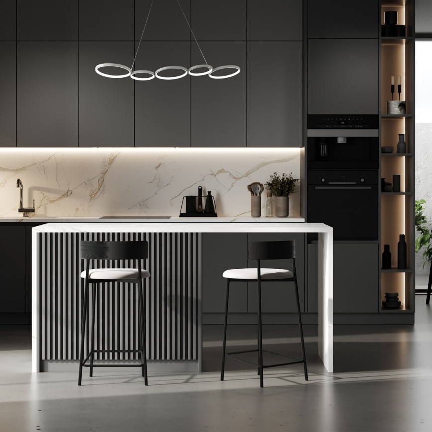 Candeeiro suspenso LED OLYMPIA 5xLED/10W/230V cinzento