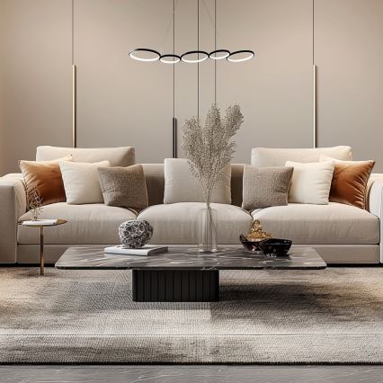 Candeeiro suspenso LED OLYMPIA 5xLED/10W/230V preto