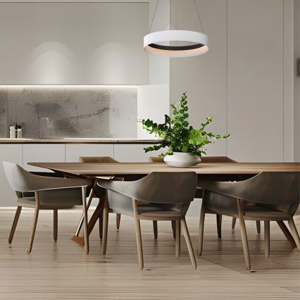 Candeeiro suspenso LED ORBITA LED/52W/230V branco/preto