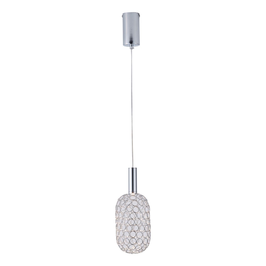Candeeiro suspenso LED PERFORATO LED/6,3W/230V 3000K cromado brilhante diâmetro 13 cm