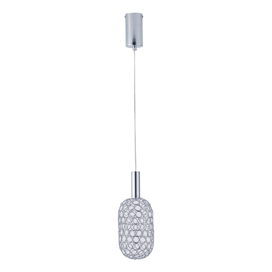 Candeeiro suspenso LED PERFORATO LED/6,3W/230V 3000K cromado brilhante diâmetro 13 cm
