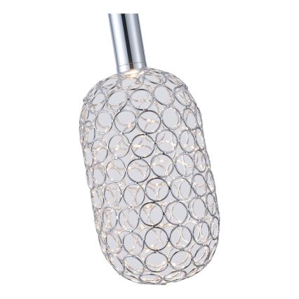 Candeeiro suspenso LED PERFORATO LED/6,3W/230V 3000K cromado brilhante diâmetro 13 cm