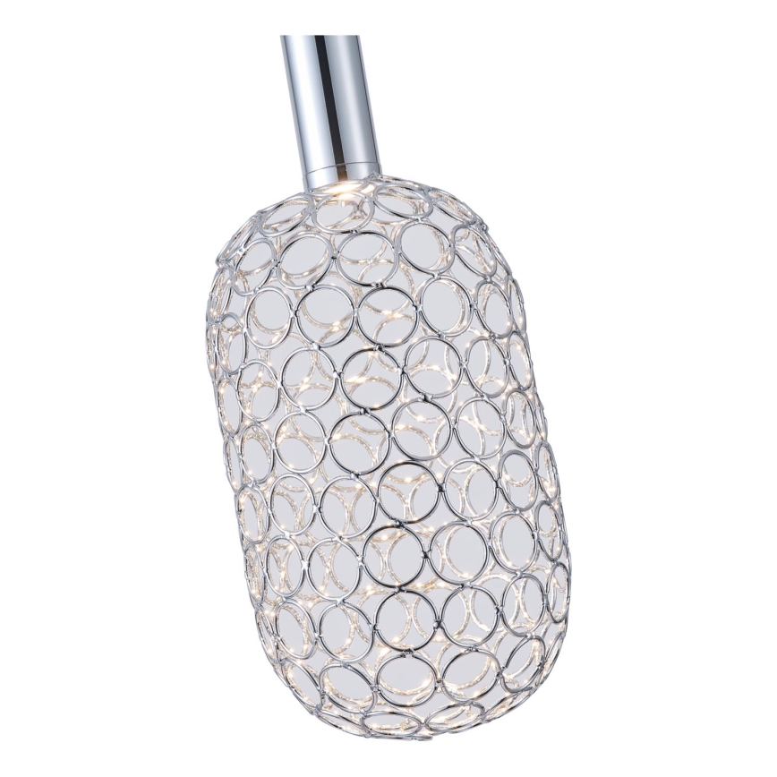 Candeeiro suspenso LED PERFORATO LED/6,3W/230V 3000K cromado brilhante diâmetro 13 cm