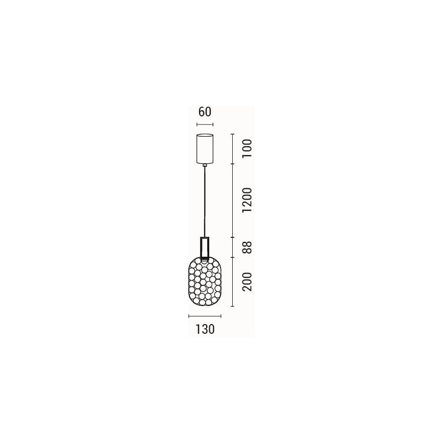 Candeeiro suspenso LED PERFORATO LED/6,3W/230V 3000K cromado brilhante diâmetro 13 cm