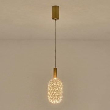 Candeeiro suspenso LED PERFORATO LED/6,3W/230V 3000K dourado diâmetro 13 cm