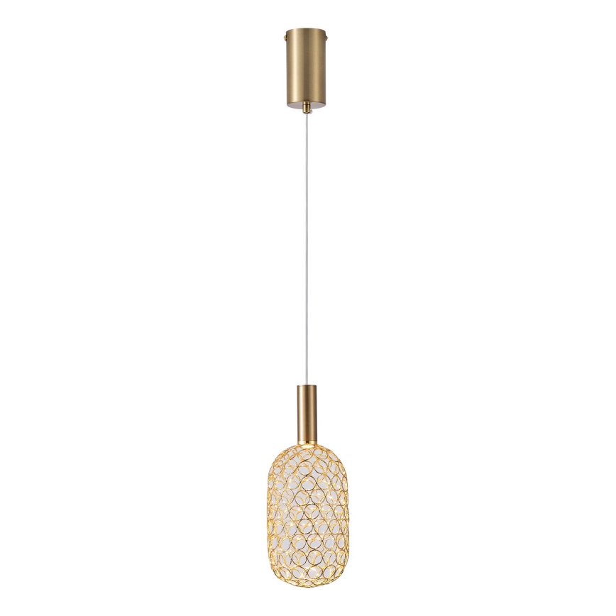 Candeeiro suspenso LED PERFORATO LED/6,3W/230V 3000K dourado diâmetro 13 cm