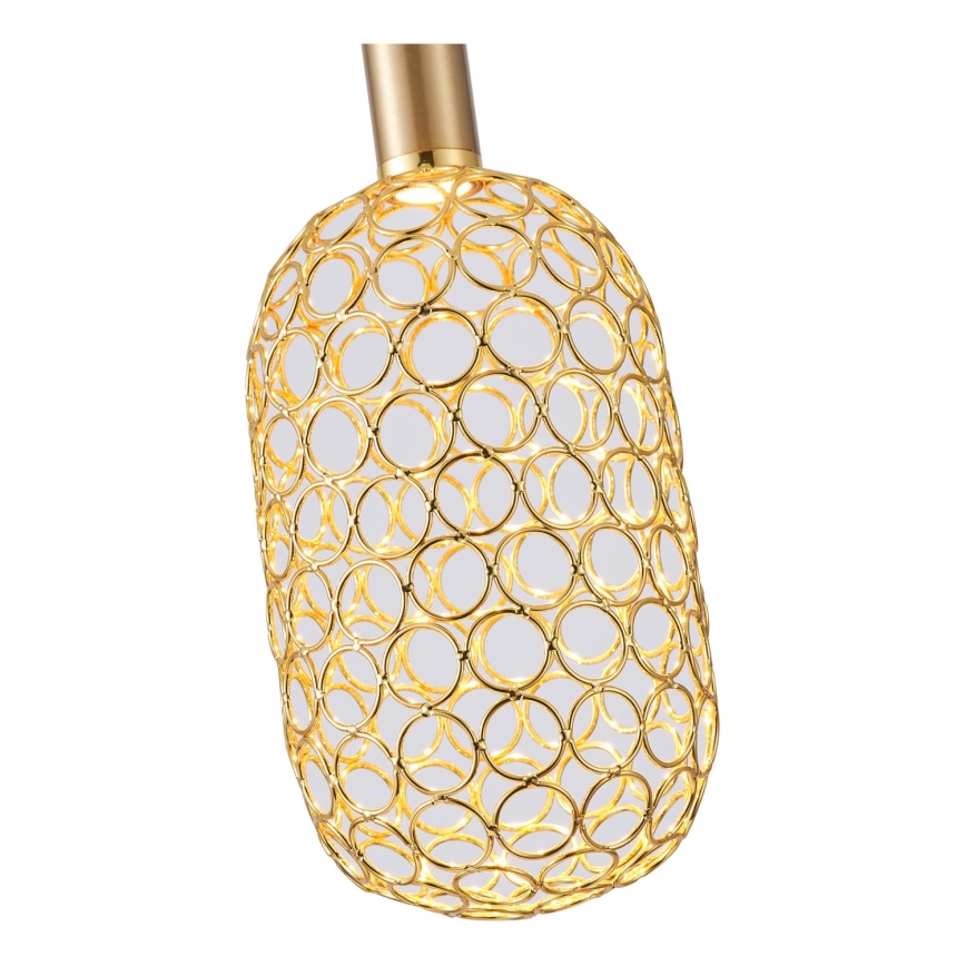 Candeeiro suspenso LED PERFORATO LED/6,3W/230V 3000K dourado diâmetro 13 cm