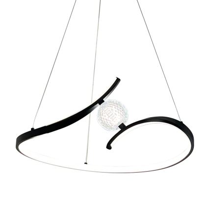 Candeeiro suspenso LED PERLA LED/34W/230V preto