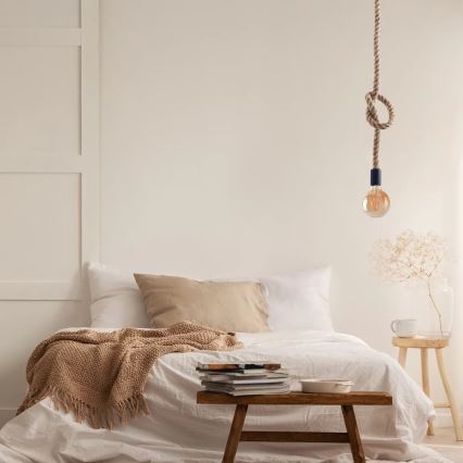 Candeeiro suspenso LED ROPE 1xE27/8W/230V