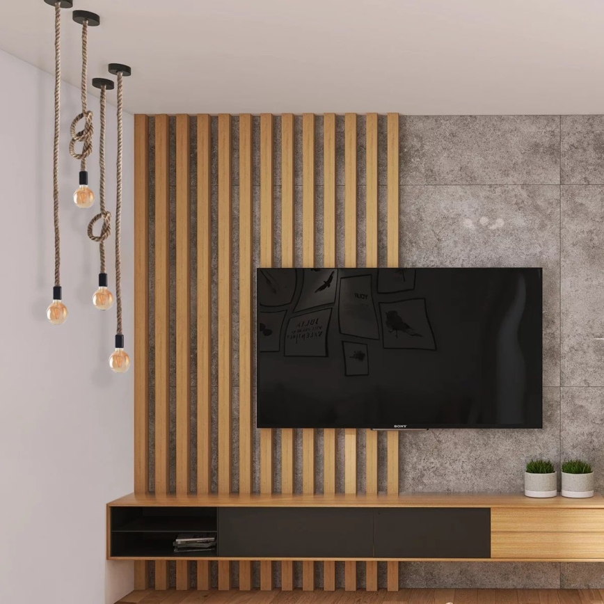 Candeeiro suspenso LED ROPE 1xE27/8W/230V