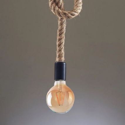 Candeeiro suspenso LED ROPE 1xE27/8W/230V