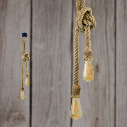 Candeeiro suspenso LED ROPE 2xE27/10W/230V