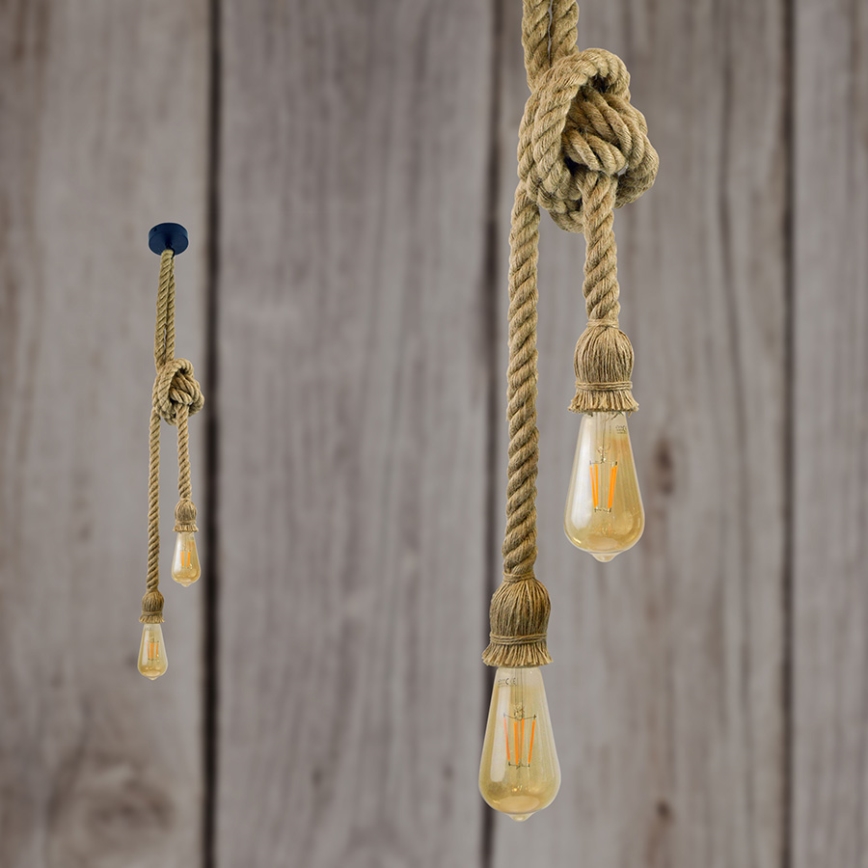 Candeeiro suspenso LED ROPE 2xE27/10W/230V